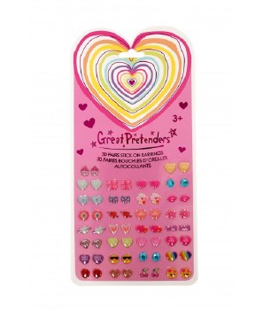 HEART STICKER EARRINGS 30/PAIRS