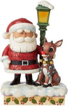 HEARTWOOD CREEK RUDOLPH SANTA LAMPPOST