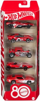 HOT WHEELS MATTEL 80TH 5PK