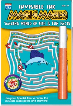 INVISIBLE INK MAGIC MAZES FISH &amp; FACTS