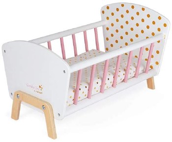 JANOD WOODEN DOLL BED UP TO 16.5" DOLL