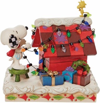 JIM SHORE XMAS SNOOPY W/WOODSTOCK