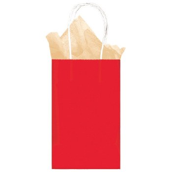KRAFT GIFT BAG 8.5&quot; x 5.25&quot; x 3.5&quot; RED