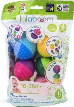 LALABOOM EDUCATIONAL BEADS 12PC