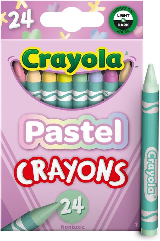 CRAYOLA 24ct PASTEL CRAYONS - MARCO 