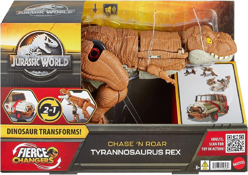 Mattel - Figurine d'action Mattel Dinosaurio T-Rex Jurassic World Voiture -  Animaux - Rue du Commerce