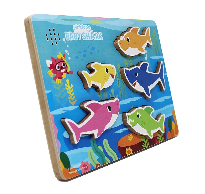 baby shark wooden sound puzzle