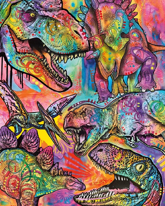 DEAN RUSSO 500pc PUZZLE DINO COLLAGE - MARCO’S EMPORIUM