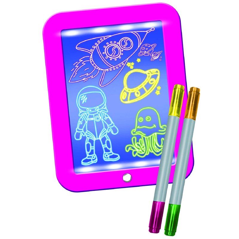 GLOW PAD EASEL PINK/YELLOW - MARCO'S EMPORIUM