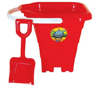 LARGE SAND BUCKET W/SHOVEL