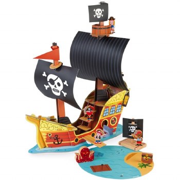 JANOD WOODEN PIRATE SHIP