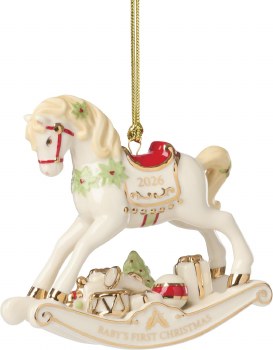 LENOX 2026 ORN BABY'S 1ST XMAS ROCKING H