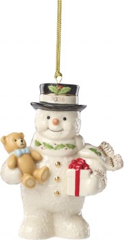 LENOX 2026 ORN SNOWMAN W/TEDDY