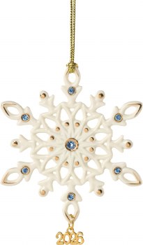 LENOX 2026 ORNAMENT GEMMED SNOWFLAKE