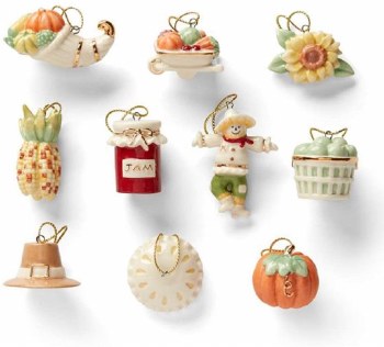 LENOX AUTUMN FAVORITES 10PC ORN SET