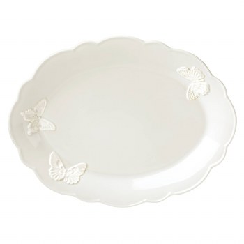 LENOX B/M CARVED VANILLA OVAL PLATTER