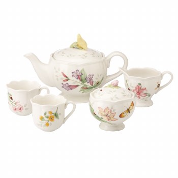 LENOX BUTTERFLY     MEADOW TEA SET