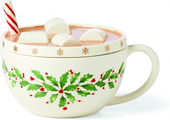 LENOX HOLIDAY COCOA MUG COVERED DISH
