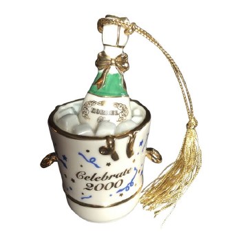 LENOX ORN CELEBRATE 2000 CHAMPAGNE BOX