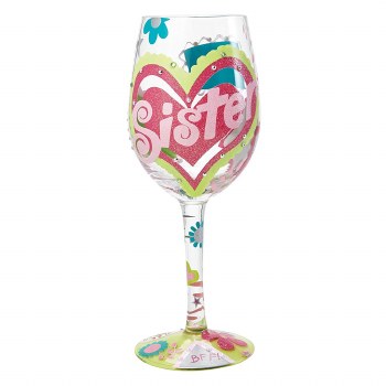 LOLITA WINE GLASS MY SISTER MY BFF