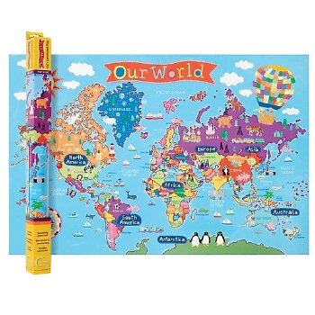 KID'S WORLD WALL MAP 24&quot; X 36&quot;