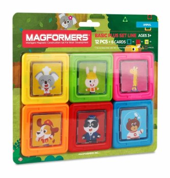 MAGFORMERS CARD PLUS ANIMAL 12PC SET