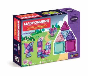 MAGFORMERS CLEAR INSPIRE SOLIDS 40PC SET