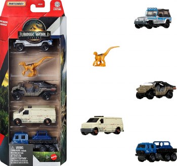 MATCHBOX JURASSIC WORLD REBIRTH 5PK