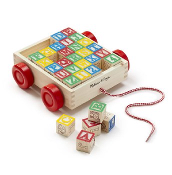 MELISSA &amp; DOUG ABC  WOOD LETTER CART