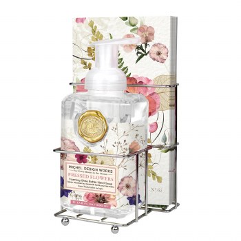 MICHEL PRESSED FLOWERS FOAM SOAP SET