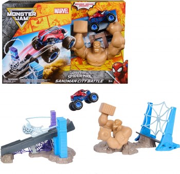 MONSTER JAM SPIDERMAN CITY PLAYSET
