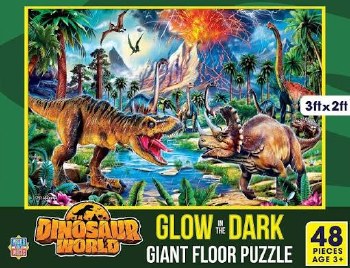 MP 24pc FLOOR PUZZLE GLOW DINOSAURS