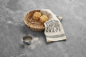 MUD PIE CIRCA BISCUIT BASKET TOWEL SET