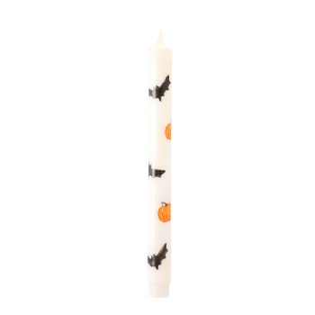 MUD PIE LED TAPER HALLOWEEN WHITE