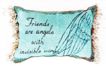 MW PILLOW FRIENDS ARE ANGELS