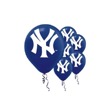 NEW YORK YANKEES 6ct LATEX BALLOONS