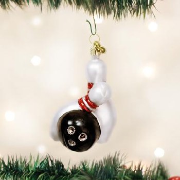 OLD WORLD CHRISTMAS BOWLING BALL/PINS