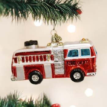 OLD WORLD CHRISTMAS FIRE TRUCK