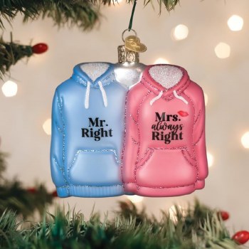 OLD WORLD CHRISTMAS MR/MRS HOODIES