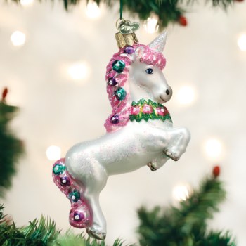 OLD WORLD CHRISTMAS PRANCING UNICORN