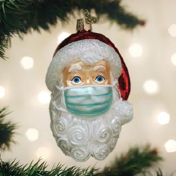 OLD WORLD CHRISTMAS SANTA W/FACE MASK