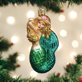 OLD WORLD CHRISTMAS SEASHELL MERMAID