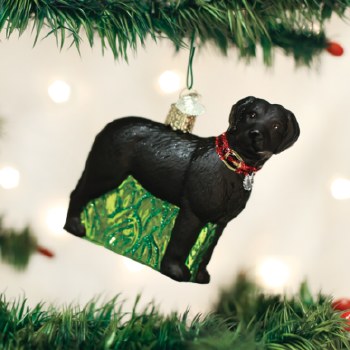 OLD WORLD CHRISTMAS STANDING BLACK LAB