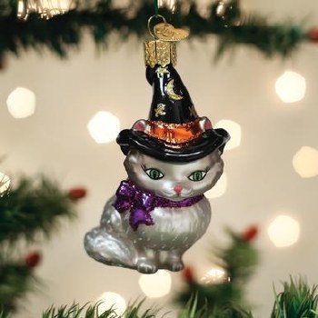 OLD WORLD CHRISTMAS WITCH KITTEN