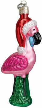 OLD WORLD CHRISTMAS YARD FLAMINGO