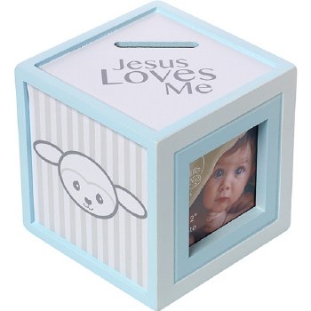 P/M PRECIOUS LAMB PHOTO BANK BLUE