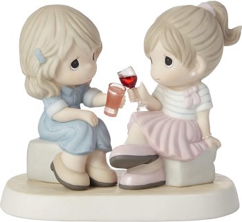P/M TWO FRIENDS TOASTING FIGURINE