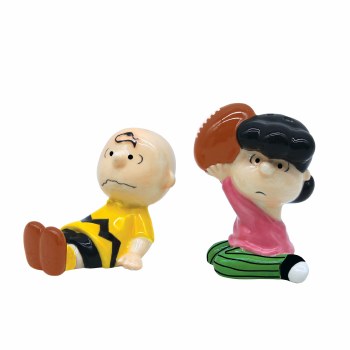 PEANUTS CHARLIE &amp; LUCY SALT/PEPPER SET