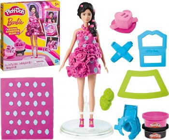 PLAYDOH GEMS &amp; RIBBONS GLAM BARBIE