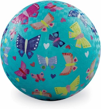 PLAYGROUND BALL 5" BUTTERFLY RAINBOW